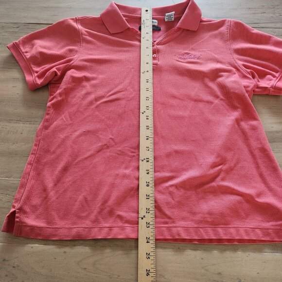 Lady Divots Polo Shirt Embroidered Pink Coral S/S Golf Tennis Womens Large EUC - Picture 9 of 9